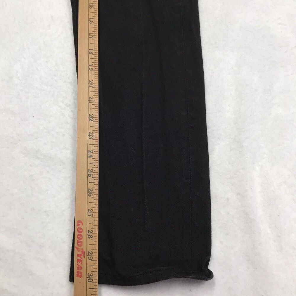 UNIQLO Selvedge Black Jeans Men 33x30 (33/32 tag) Slim Fit Straight Mid Rise - Picture 10 of 15
